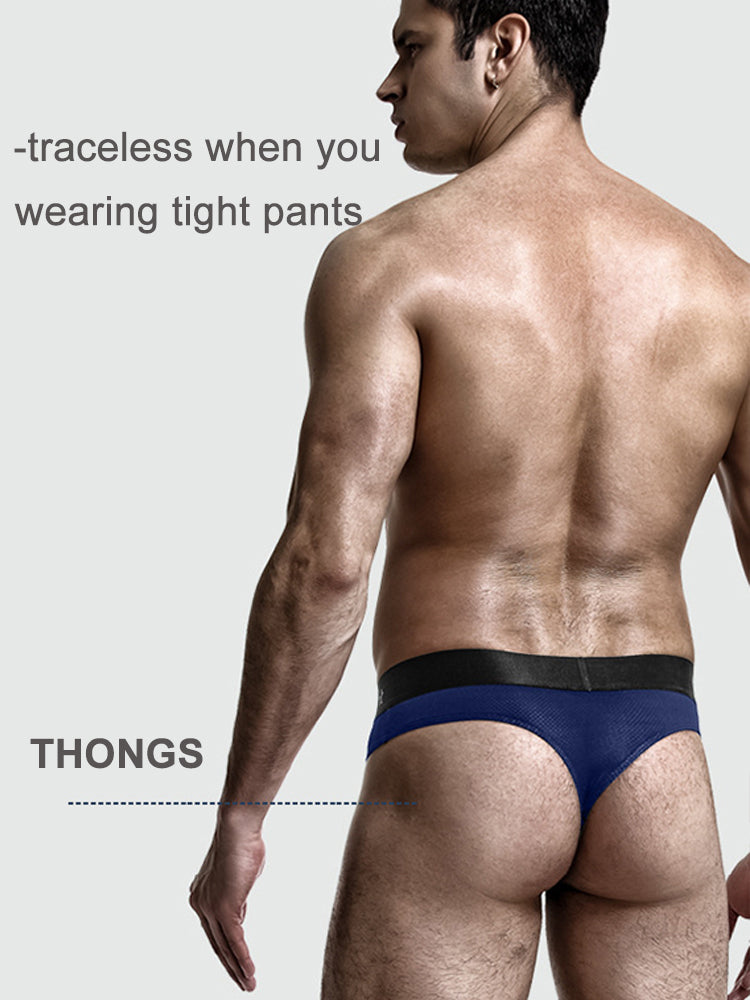 4 Pack Athletic Thongs Fitting Men's Underwear