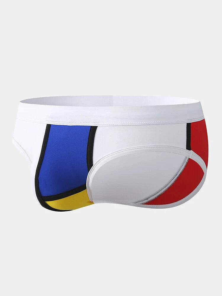 Mens Sexy Bulge Pouch Paded Swim Briefs