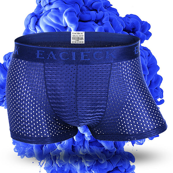 3Pcs Men's Mesh Thin Ice Silk Underwear