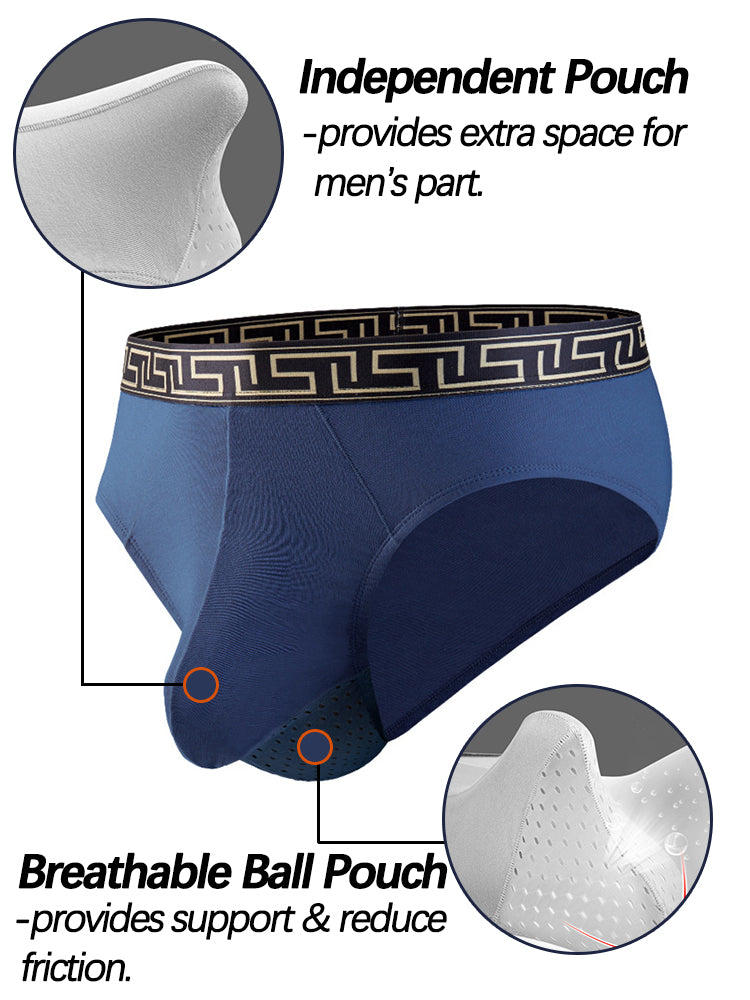 4 Pack Separate Dual Pouch Men's Briefs
