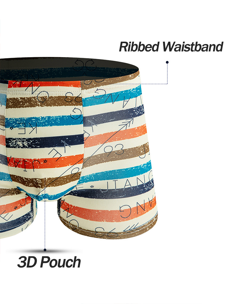 5-Pack Ice Silk Breathable Print Men's Trunks