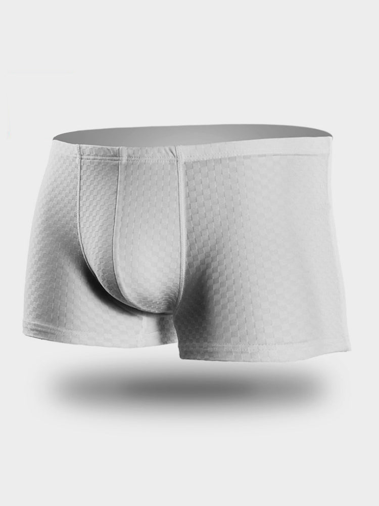 2 Pack Breathable Grid Ice Silk Men's Underwear