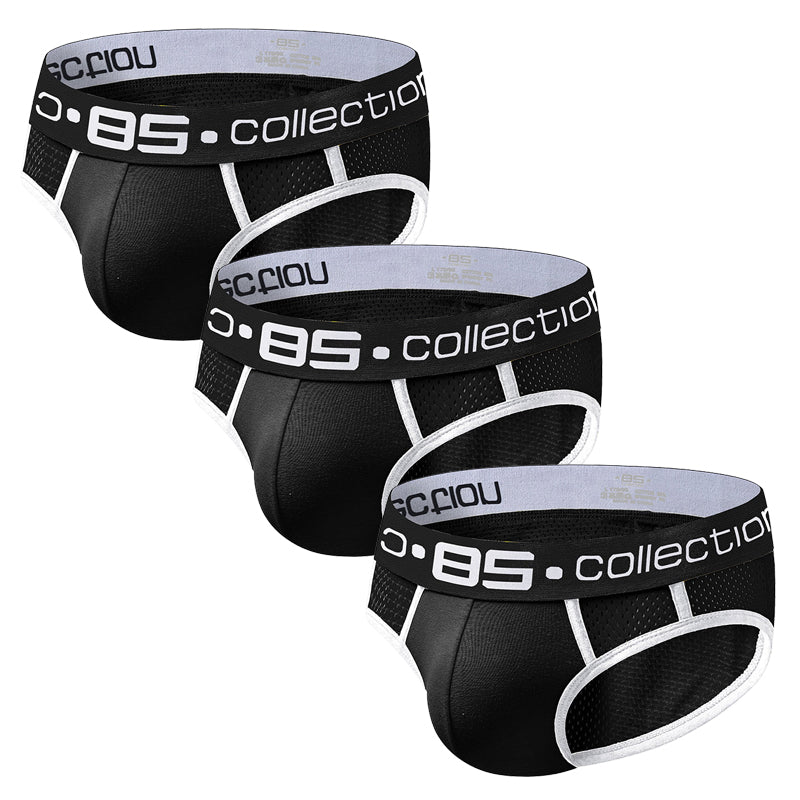 3 Pack Ball Support Pouch Breathable Briefs