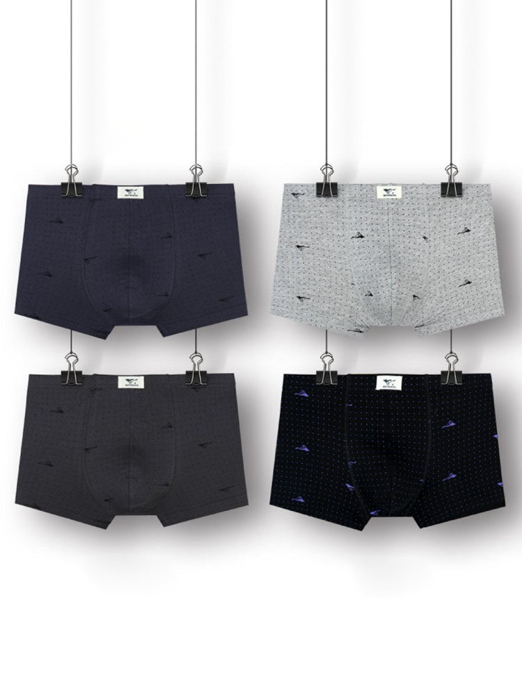 Men's All-cotton Breathable Boxer Briefs Set