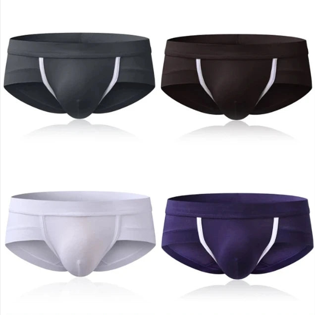 4 Pack Modal Breathable Underwear U Convex Pouch Briefs