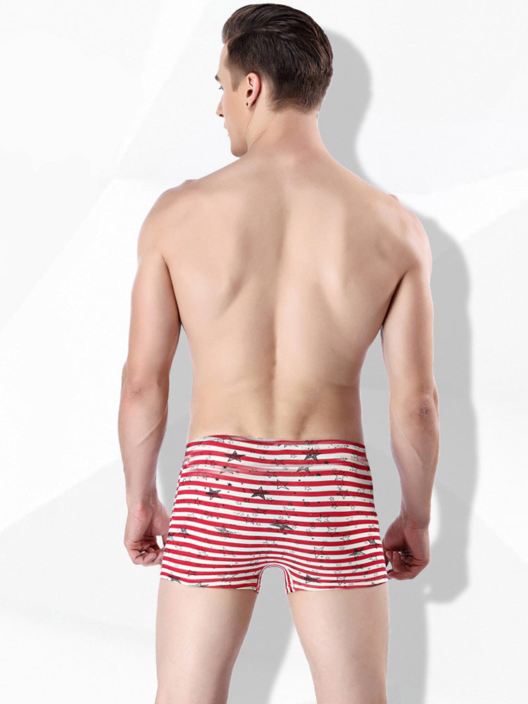 5-Pack Ice Silk Breathable Print Men's Trunks