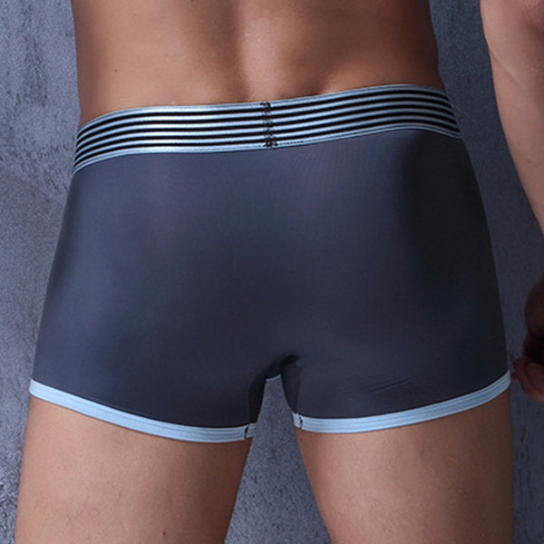 Sexy Ice Silk Patchwork Seamless Breathable Underwear