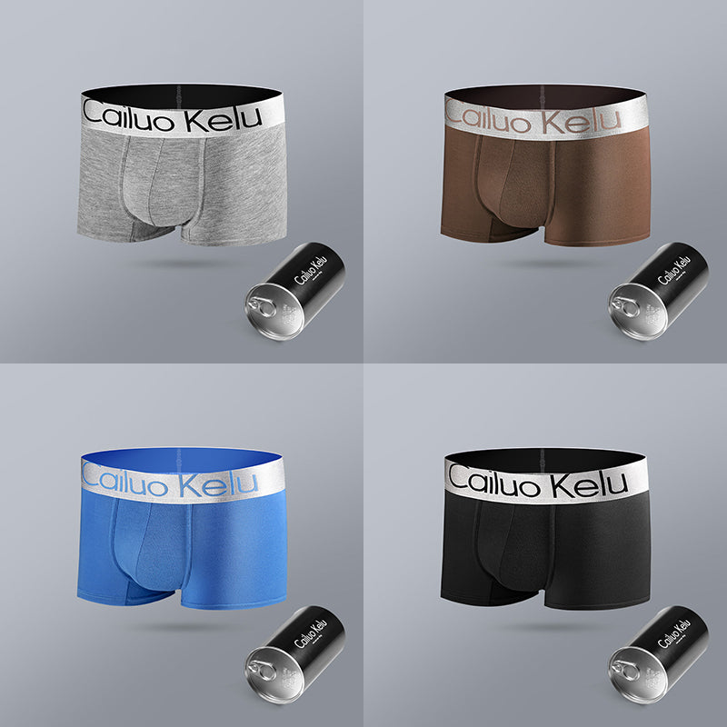 4 Pcs Men's Modal Individual package Boxer Briefs