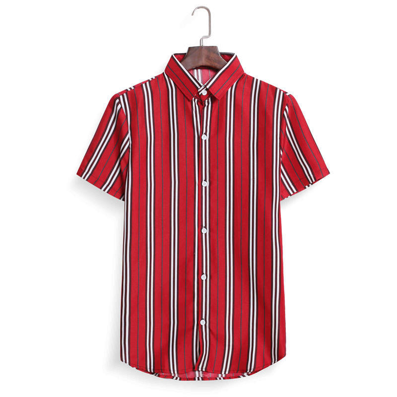 Mens Classic Striped Short Sleeve Shirts