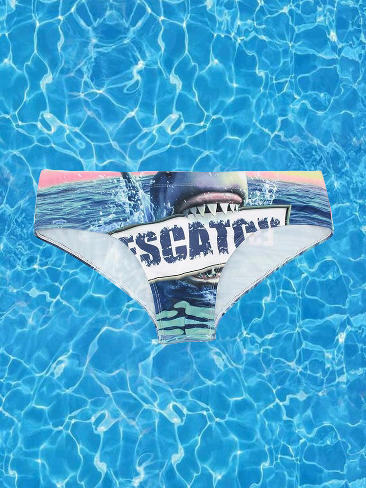 Men's Fashion Summer Printed Swim Shorts Briefs