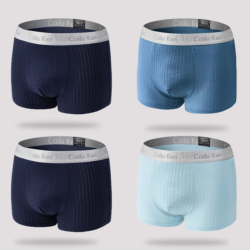 4 Pack Soft Massage Support Pouch Boxer Briefs