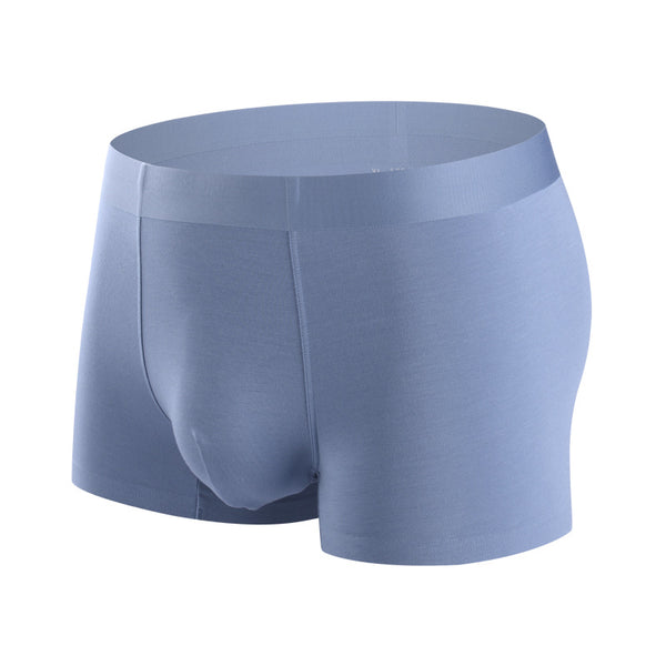 Comfy Plain Modal Boxer Briefs Cozy Underwear for Men