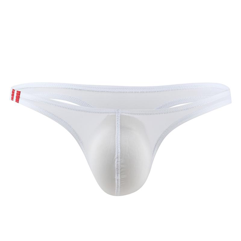Men's Ice Silk U Convex Pouch Thongs