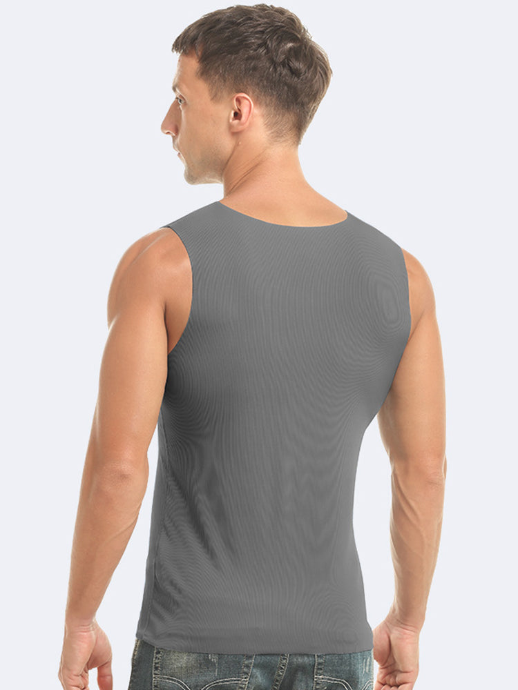 2 Pack Men’s Ice Silk Seamless Quick-dry Tanks