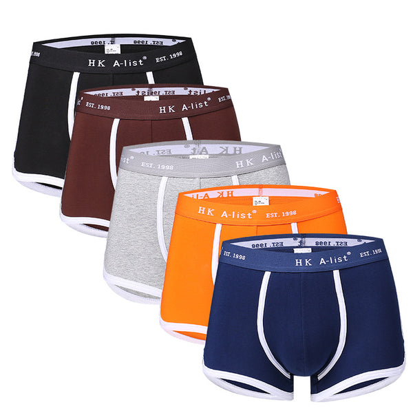 Men's Cotton Mid-waist Boxer Briefs