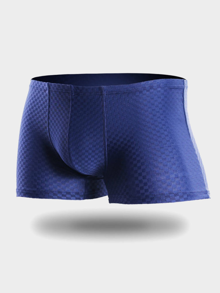 2 Pack Breathable Grid Ice Silk Men's Underwear