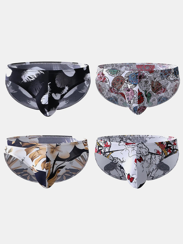 4 Pack Printed Pouch Men's Underwear