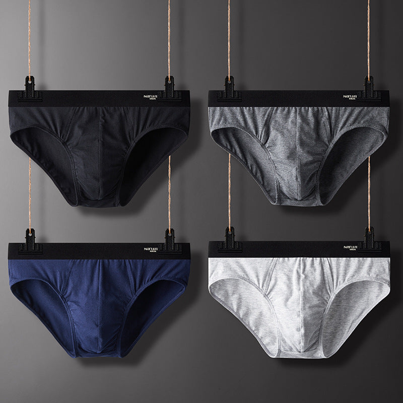 4 Pack Men's Contour Pouch Soft Cotton Briefs