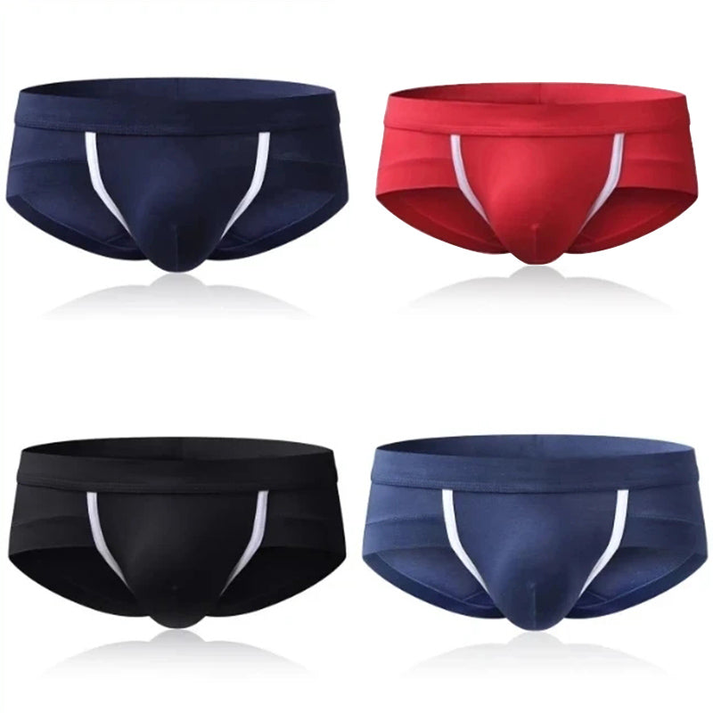 4 Pack Modal Breathable Underwear U Convex Pouch Briefs