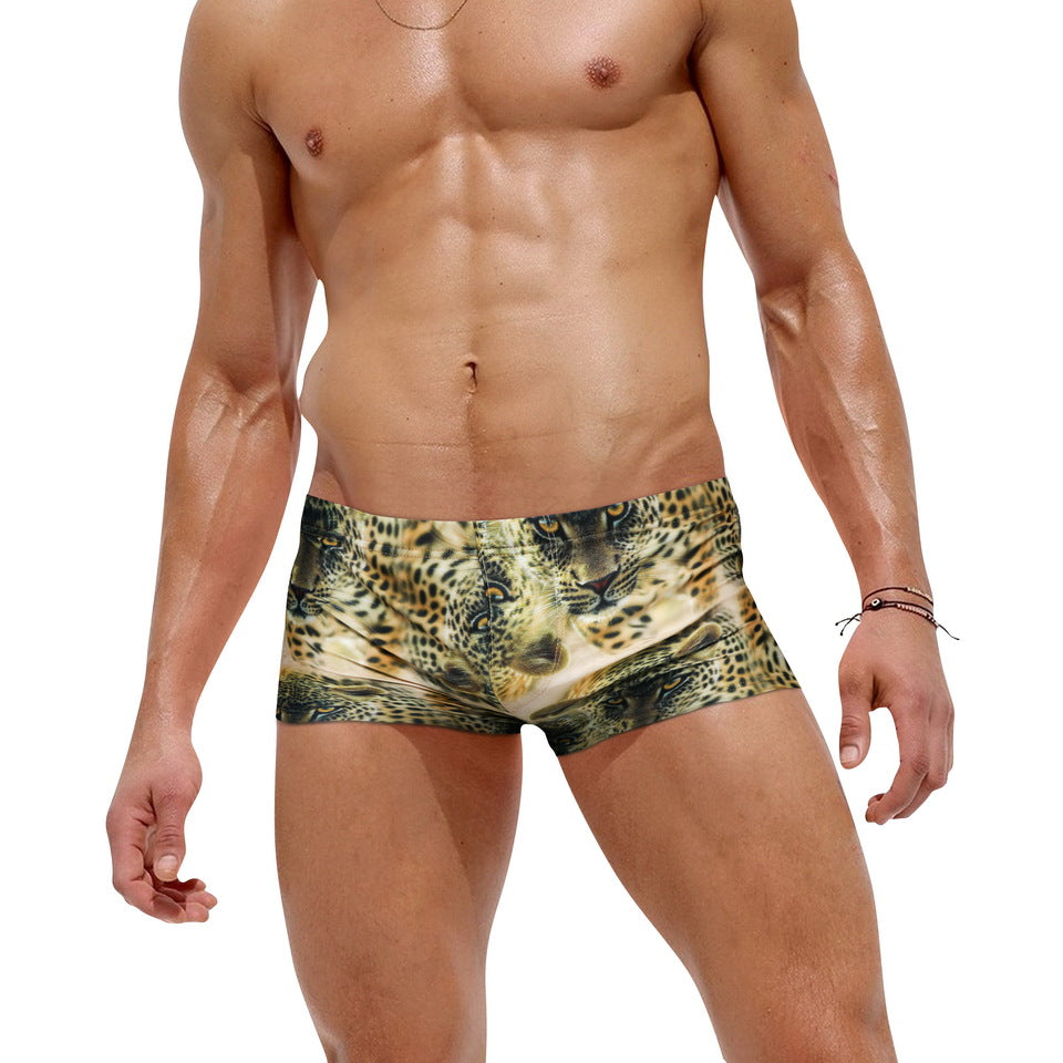 Mens Printed Quick Drying Surf  Stretch Swim Trunks