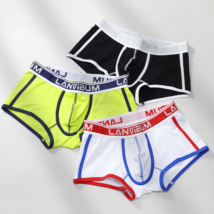 Mens Contrast Color Boxer Briefs