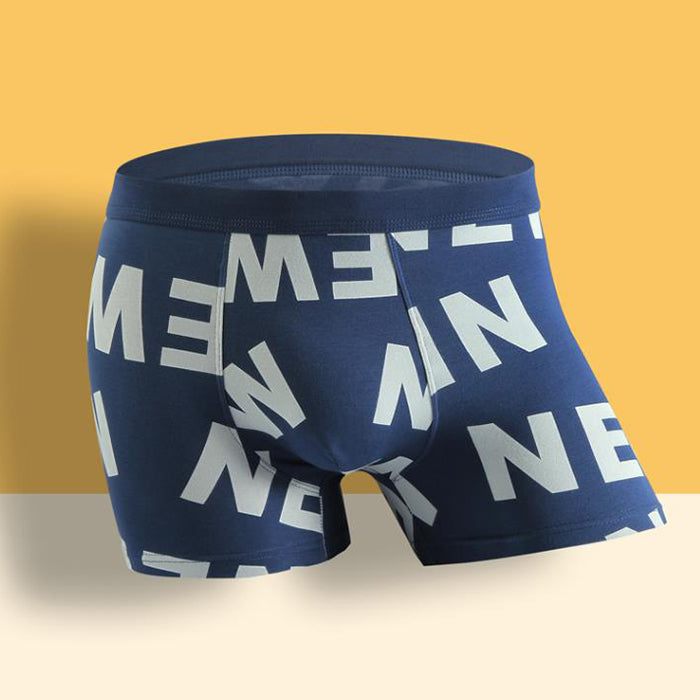 3Pcs Mens Printed U Convex Pouch Boxer Briefs