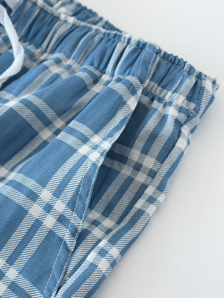 Men's Plaid Soft Cotton Pajama Pants