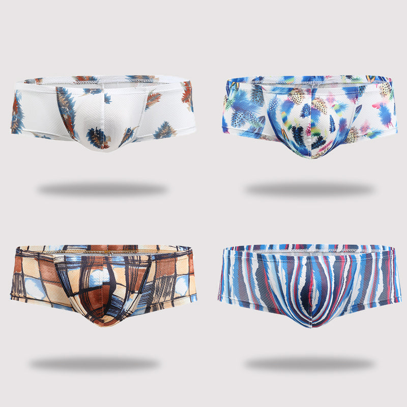 Summer Printed Support Pouch Low-Rise Men's Underwear