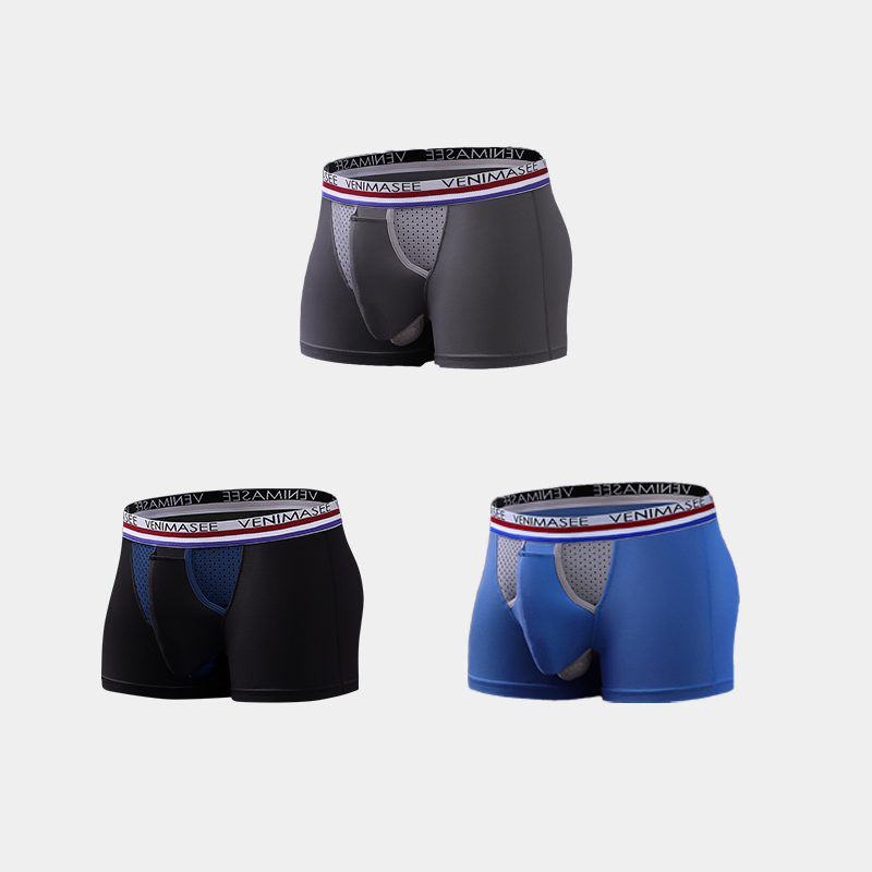 Men's 3 Pack Ball Hammock Dual Support Pouch Boxer Briefs | Omffiby