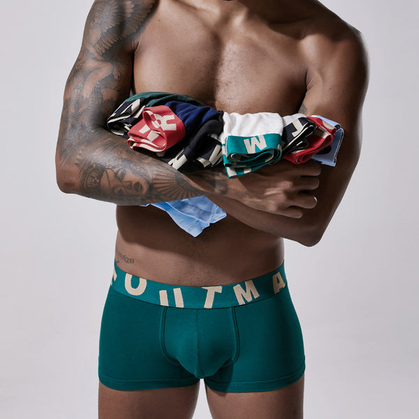 3 Pack Mens U Bulge Pouch Cotton Boxer Shorts