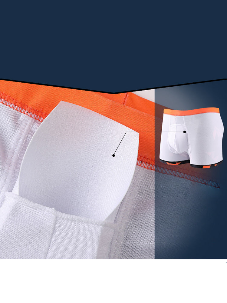 Mens Printed Lining Quick Dry Swim Trunks