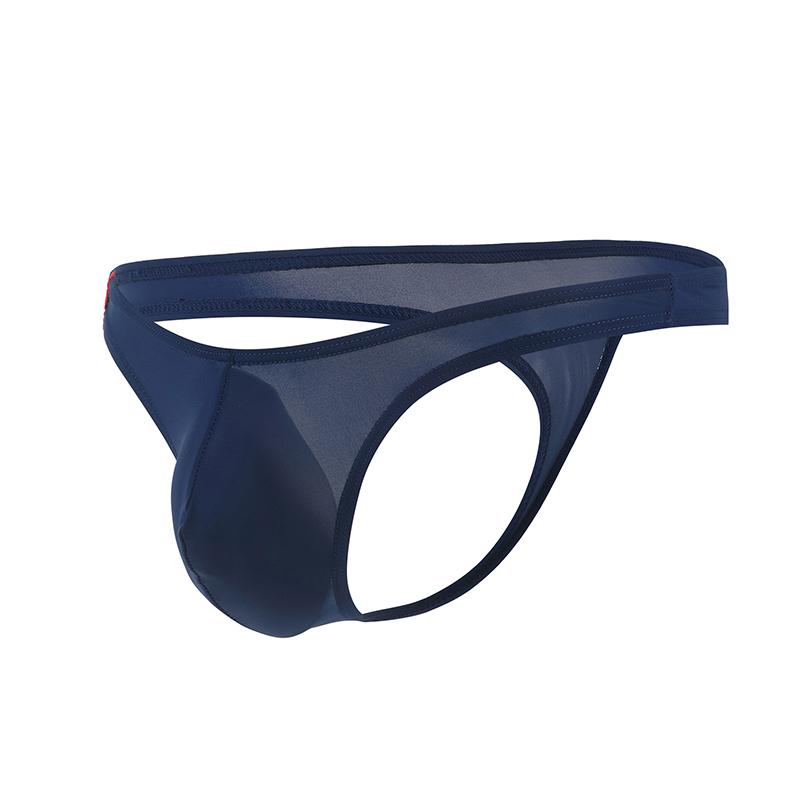 Men's Ice Silk U Convex Pouch Thongs
