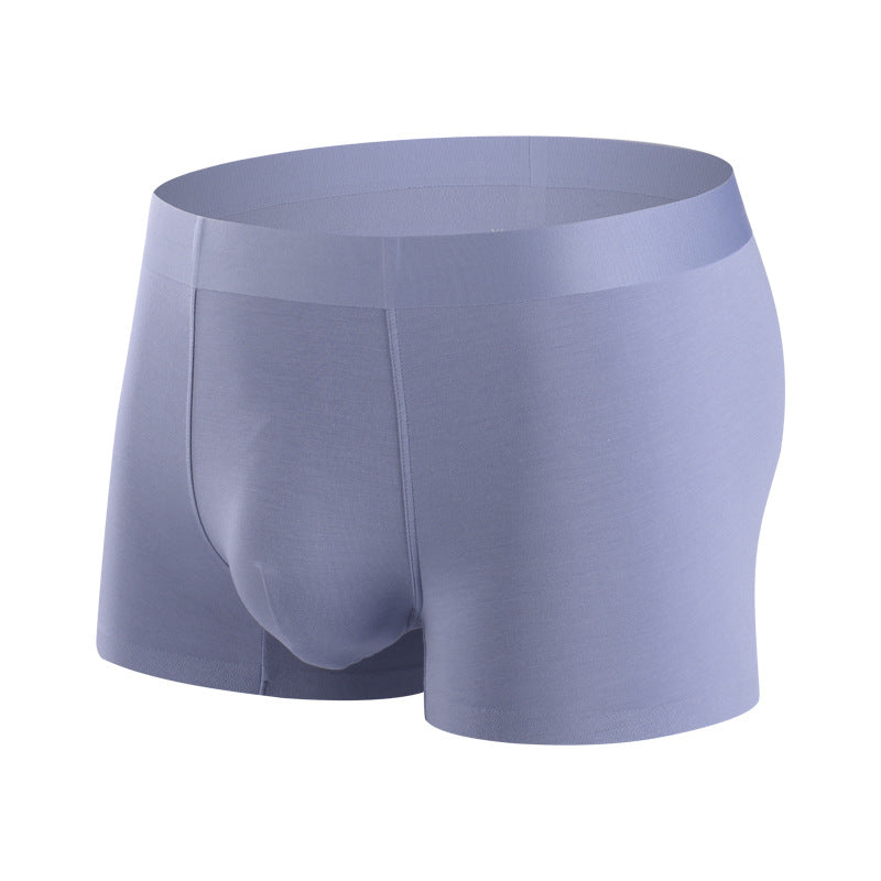 Comfy Plain Modal Boxer Briefs Cozy Underwear for Men