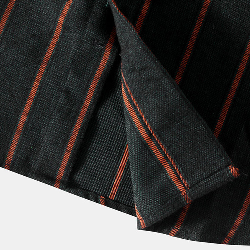 Mens Plain Stripe Long Sleeve Shirts