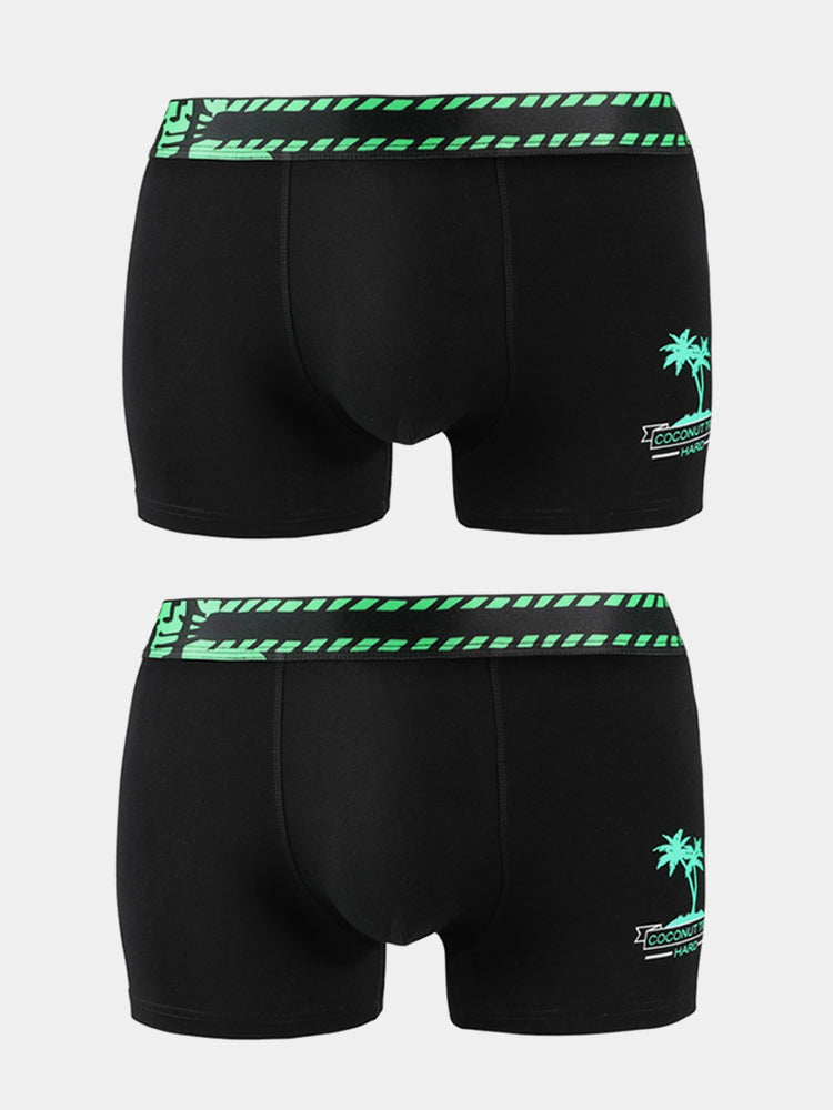 2 Pack Coconut Tree Printed Men's Underwear