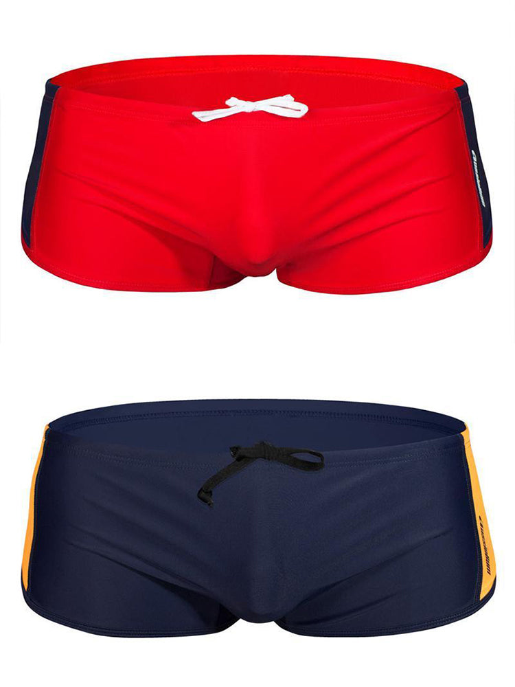 Men's Quick Dry Drawstring Breathable Swim Trunks