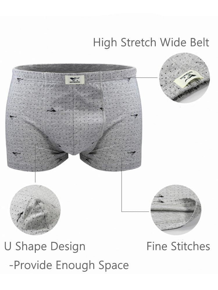 Men's All-cotton Breathable Boxer Briefs Set