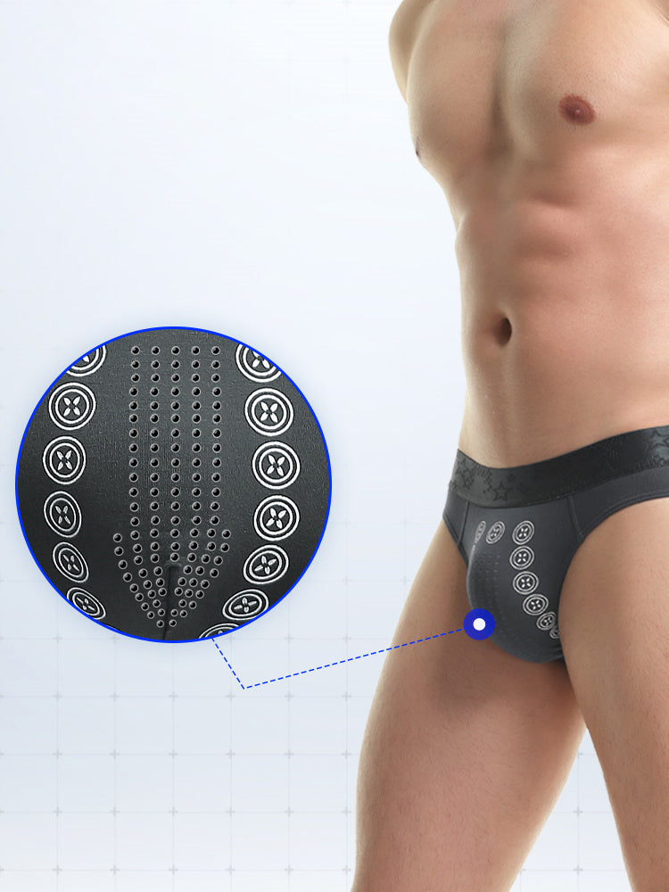 4 Pcs Anion Pit Massage Breathable Briefs Underwear