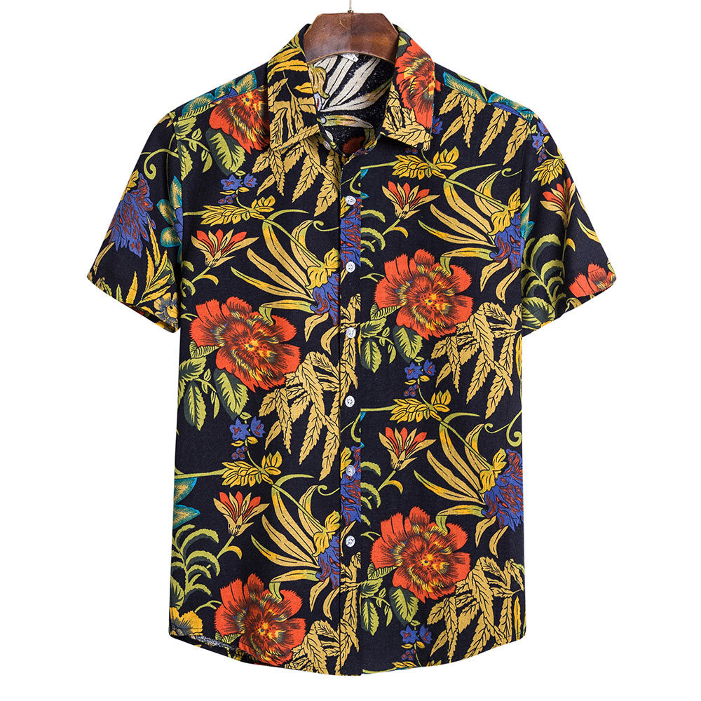 Mens Ethnic Style Ptinting Casual Shirts