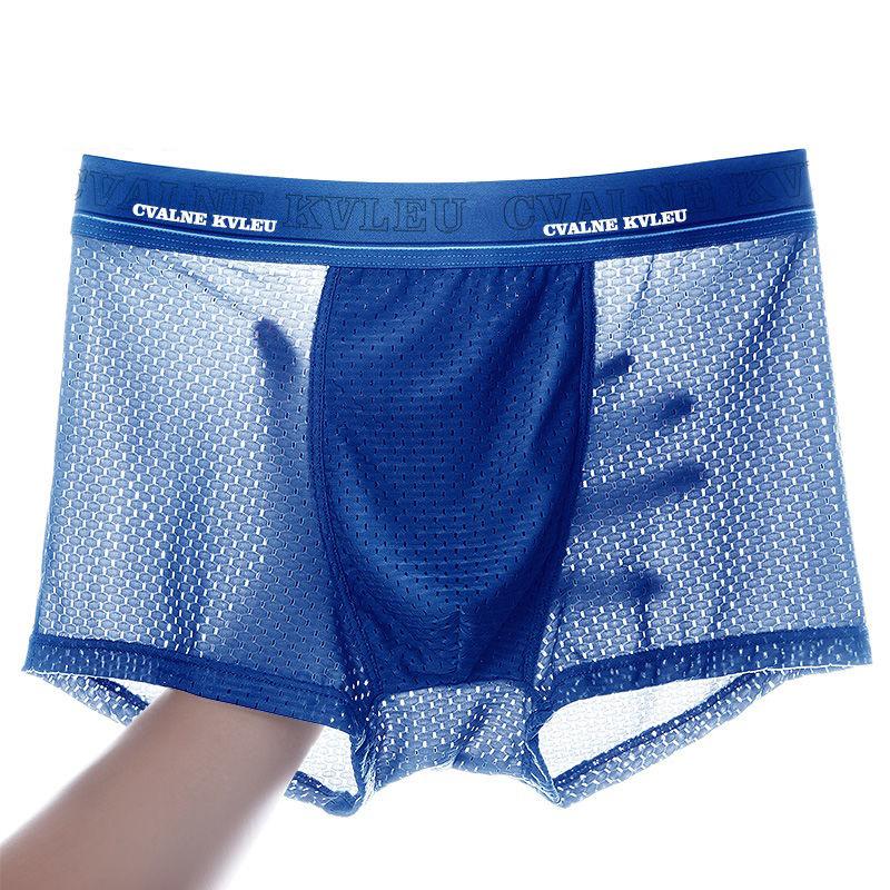 4Pcs Mesh Breathable Ice Silk Underwear Boxer