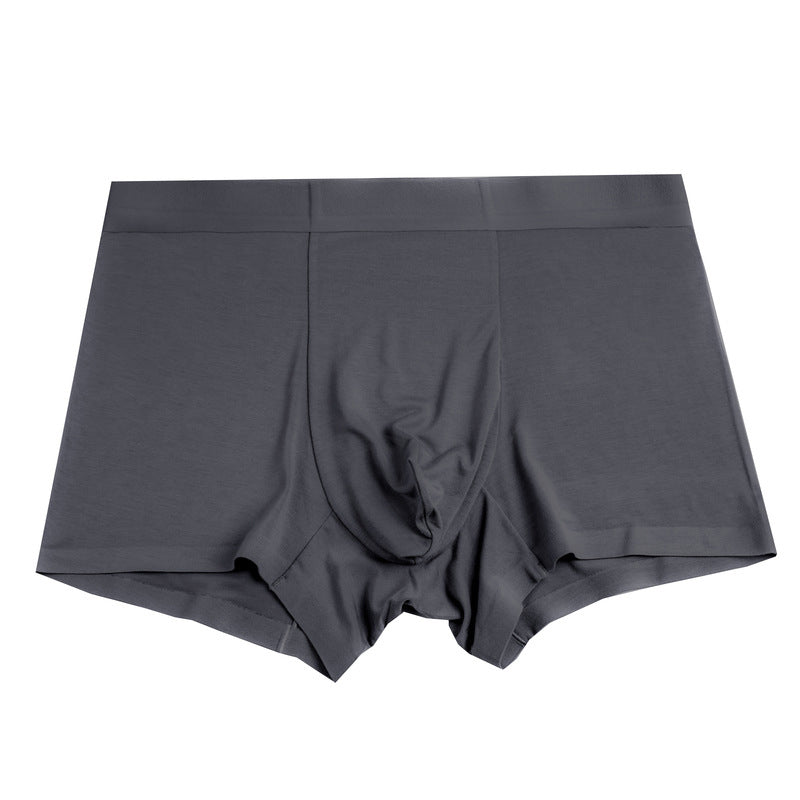 Modal Seamless Soft Mid-waist Boxer Briefs For Men