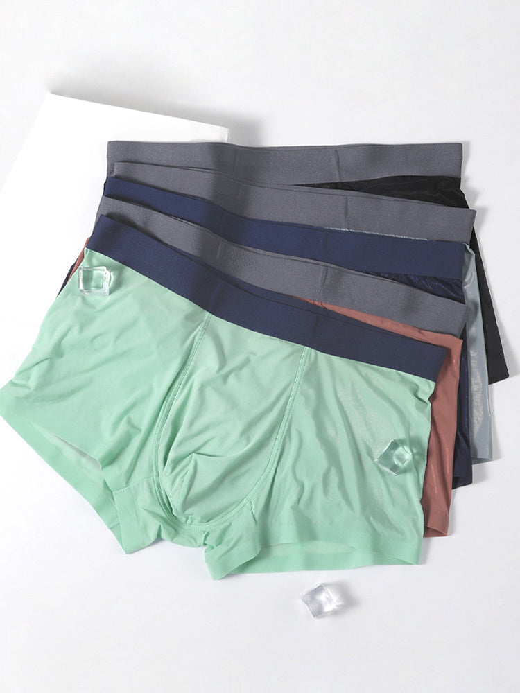 3 Pack Trackless Summer Ultra Thin Pouch Men's Trunks