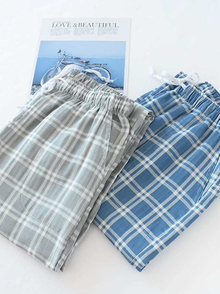 Men's Plaid Soft Cotton Pajama Pants