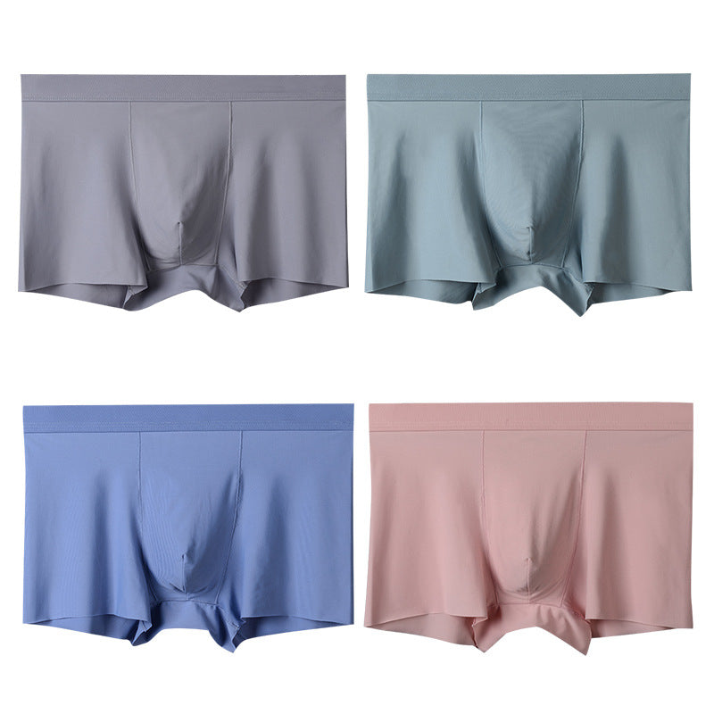 Seamless Breathable Ice Silk Summer Men's Boxer Briefs