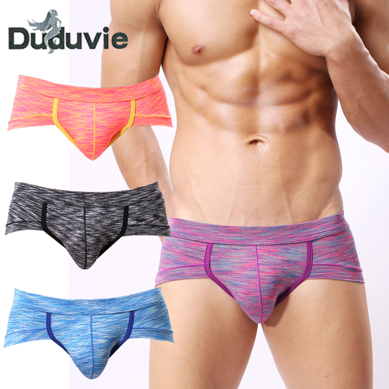 4Pcs Cotton Striped U-convex Pouch Briefs