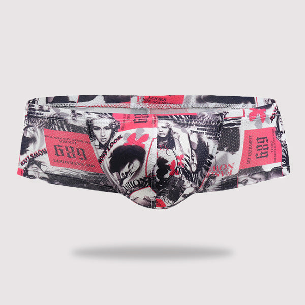 Summer Printed Support Pouch Low-Rise Men's Underwear