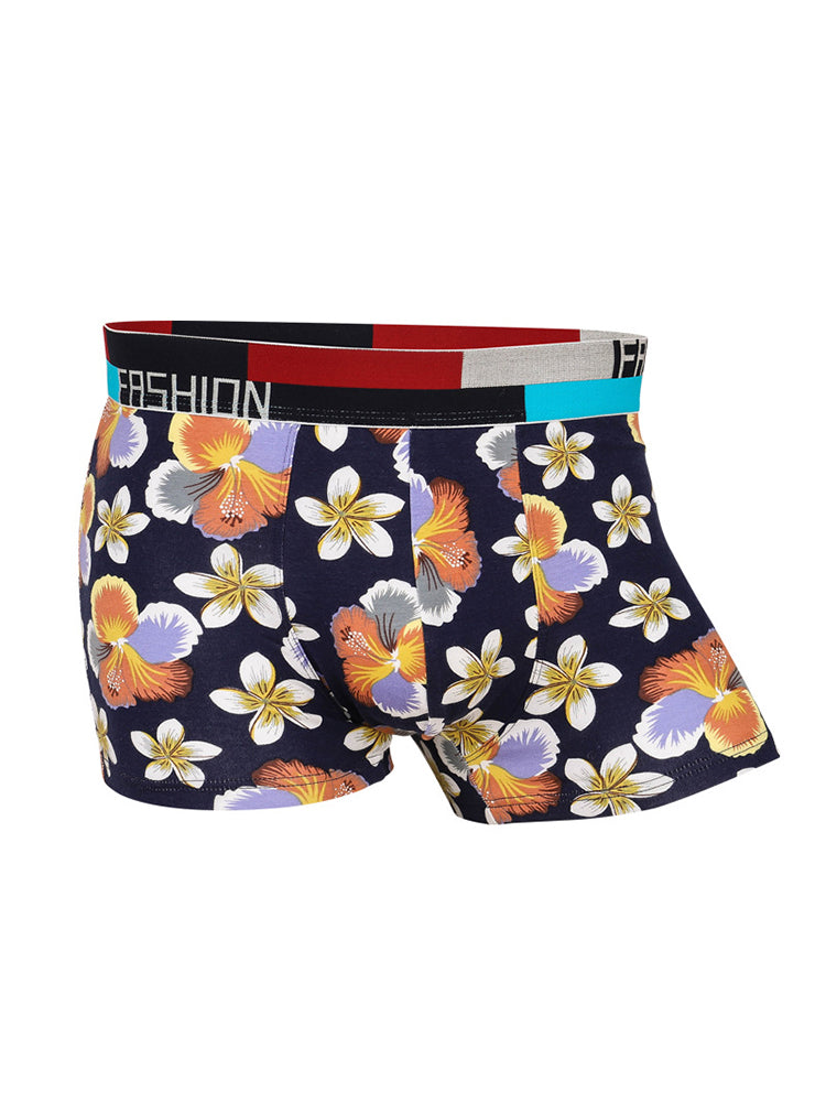 4 Pack Men’s Large Pouch Fashion Cotton Trunks