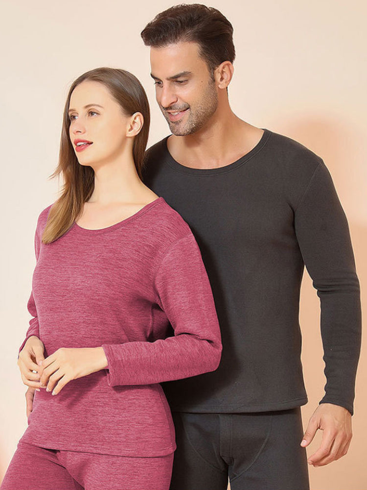 Heating Fleece Thickening Couple Pajamas Set