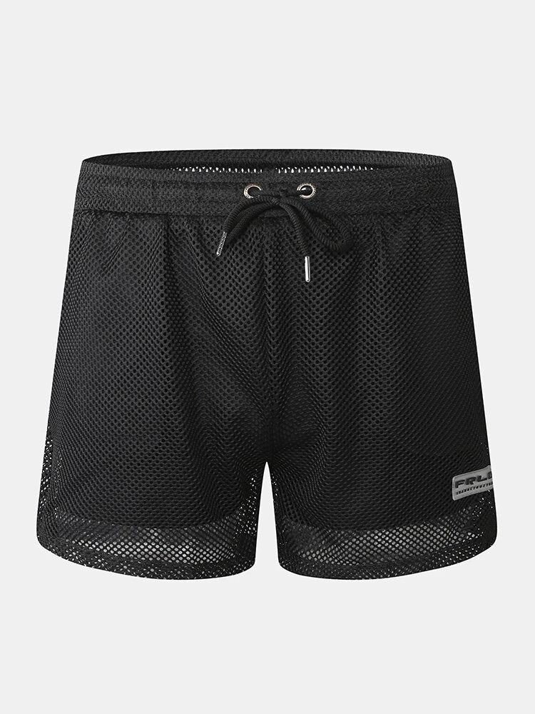 Mens Mesh Loose See Through Swim Shorts