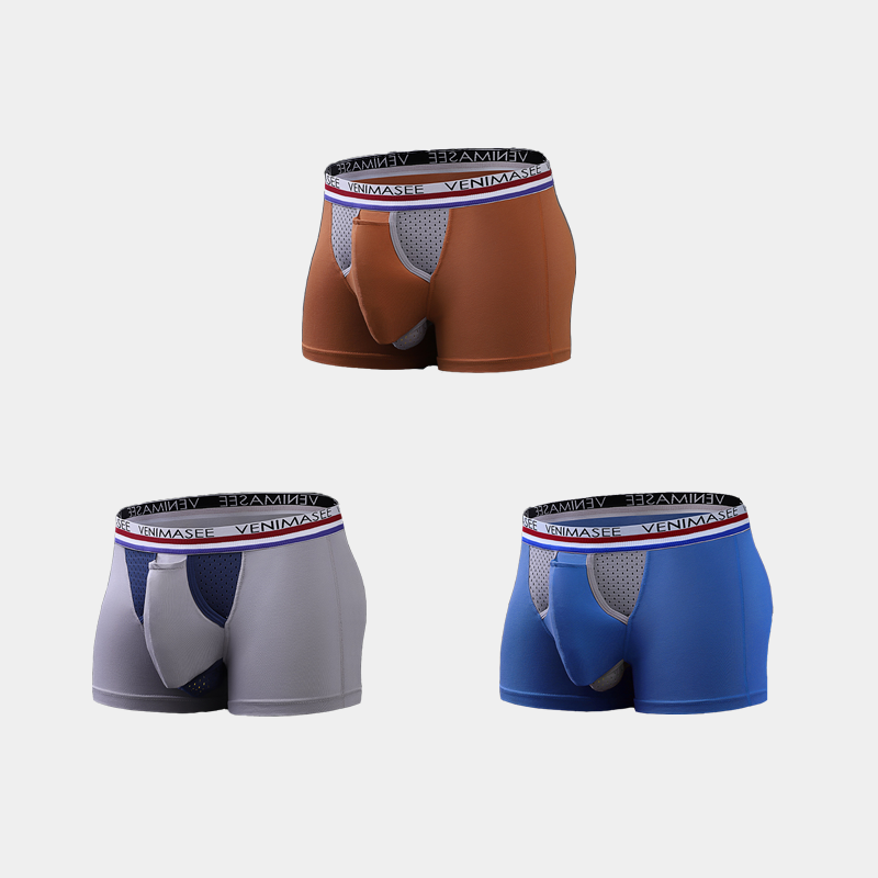 Men's 3 Pack Ball Dual Support Pouch Boxer Briefs